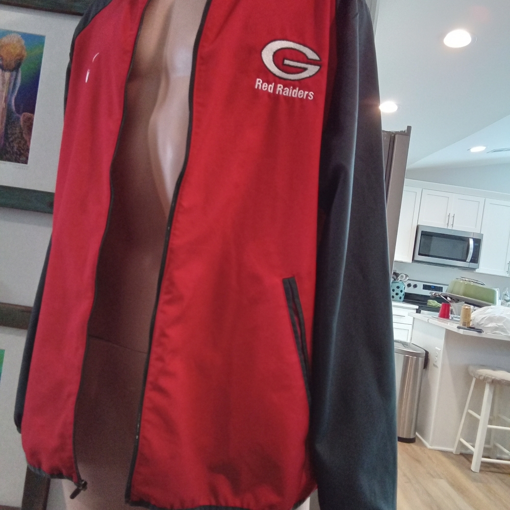 Nike Georgia Red Raiders Men's Size M Dri-Fit Zippered Jacket Red And Black - Picture 8 of 12